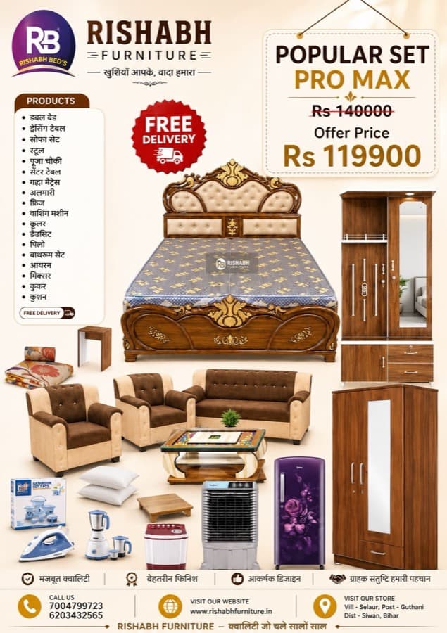 Popular Set Pro Max combo offer — 18 items for ₹1,19,900